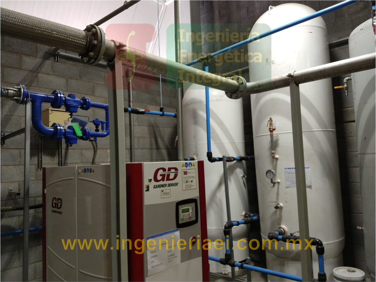 Proyecto de optimización de instalación de aire comprimido industrial